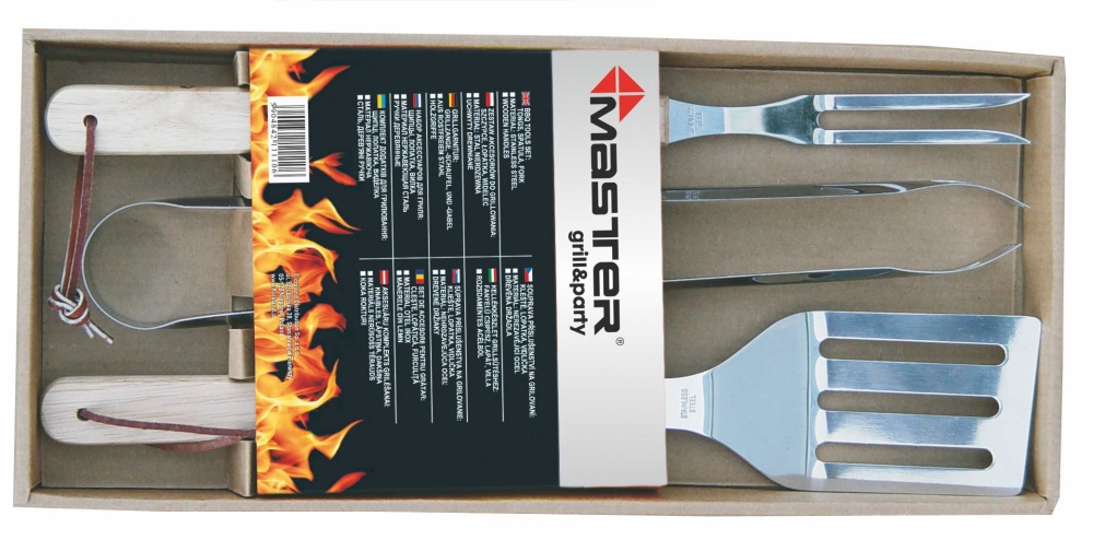 Floraland Master Grill 3 dílná sada grilovacího náčiní Floraland Master Grill 3 dílná sada grilovacího náčiní