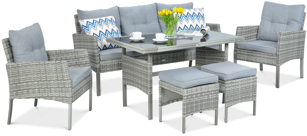 F-Garden Sedací souprava z technoratanu CORTINA Dolphine Grey F-Garden Sedací souprava z technoratanu CORTINA Dolphine Grey