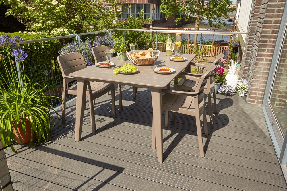 KETER Zahradní židle TISARA - 53 x 58 x 83 cm - cappuccino - Obrázek 2