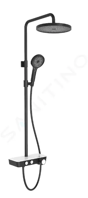 kielle 20602004 – Sprchový set s termostatem 26 cm, 3 proudy, černá/bílá kielle 20602004 – Sprchový set s termostatem 26 cm, 3 proudy, černá/bílá