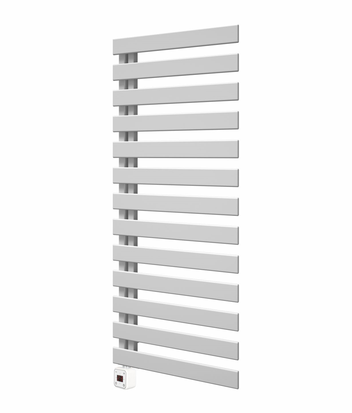 ELÍZ Elektrický koupelnový radiátor 60 x 139 cm, příkon 800 W, se zabudovanou topnou tyčí, elektronické ovládání, bílá barva (Elíz EBR 800 NP-W) - Obrázek 2