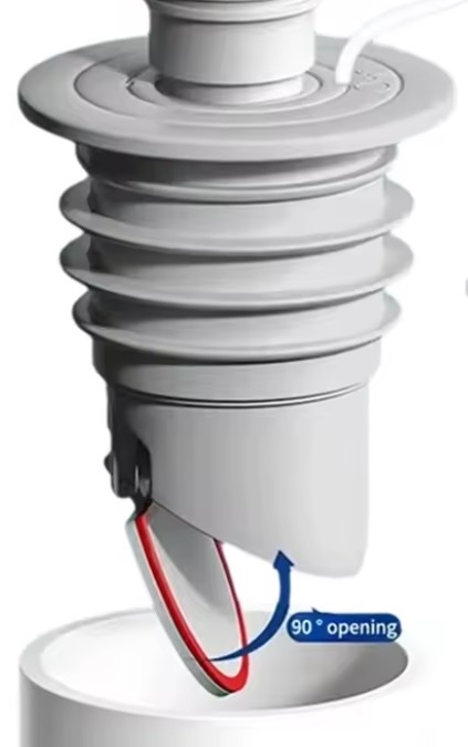 Eco produkty Manžeta s magnetickou zpětnou klapkou pro připojení pračky, myčky a kondenzátů do trubky 40 mm (pro otvor 35 - 40 mm) - Obrázek 2