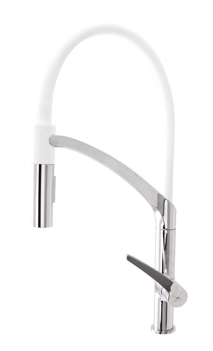 Rubineta Olsen spa ULTIMA U-50 OLBAU50WT Dřezová baterie s pružným ramenem a magnetickým držákem spršky bílá Rubineta Olsen spa ULTIMA U-50 OLBAU50WT Dřezová baterie s pružným ramenem a magnetickým držákem spršky bílá