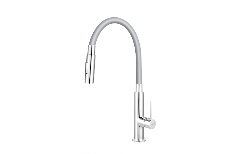 Novaservis Ferro 70730,0S Dřezová stojánková baterie, šedá – chrom s elastickým ramenem a sprškou (70730,0S) Novaservis Ferro 70730,0S Dřezová stojánková baterie, šedá – chrom s elastickým ramenem a sprškou (70730,0S)