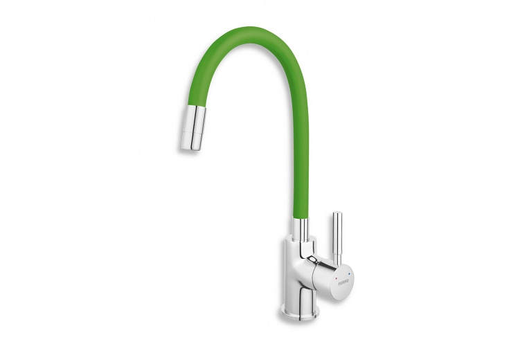 Novaservis Ferro 70710,0Z Dřezová stojánková baterie, zelená – chrom s elastickým ramenem (70710,0Z) Novaservis Ferro 70710,0Z Dřezová stojánková baterie, zelená – chrom s elastickým ramenem (70710,0Z)