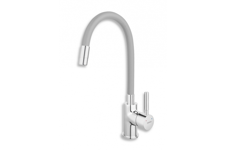 Novaservis Ferro 70710,0S Dřezová stojánková baterie, šedá – chrom s elastickým ramenem (70710,0S) Novaservis Ferro 70710,0S Dřezová stojánková baterie, šedá – chrom s elastickým ramenem (70710,0S)