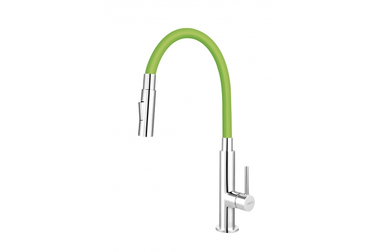 Novaservis Ferro 70730,0Z Dřezová stojánková baterie, zelená – chrom s elastickým ramenem a sprškou (70730,0Z) Novaservis Ferro 70730,0Z Dřezová stojánková baterie, zelená – chrom s elastickým ramenem a sprškou (70730,0Z)