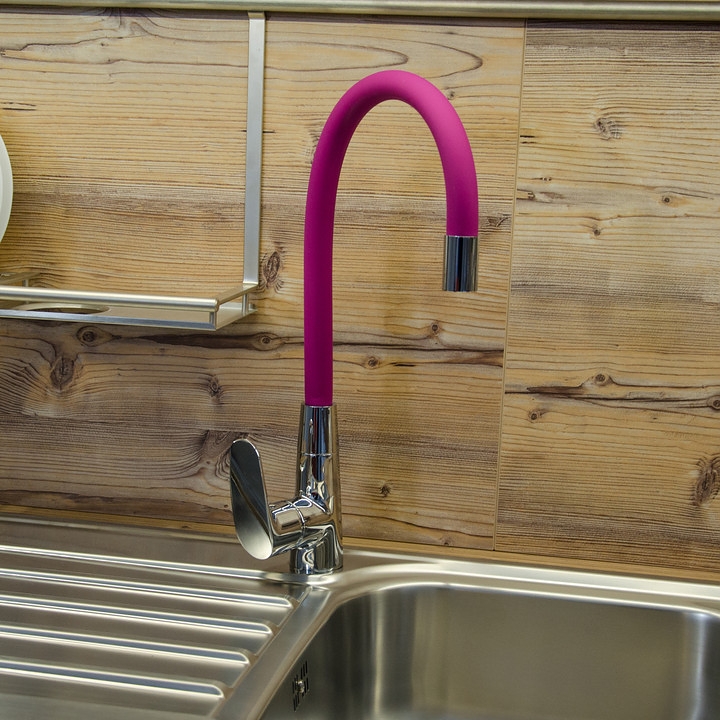 RAV Slezák Slezák Rav AMUR AM719.0/10R vodovodní baterie dřezová s flexibilním ramínkem - růžová chrom - Obrázek 2