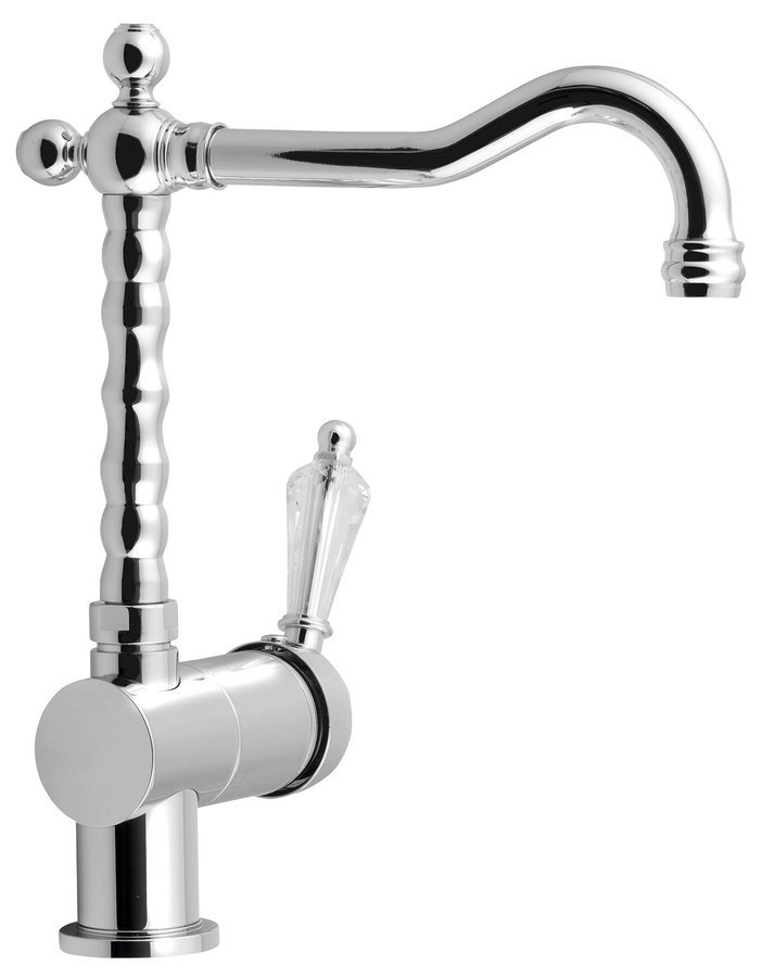 Sapho KIRKÉ CRYSTAL stojánková dřezová baterie, páčka krystal, chrom - Obrázek 2