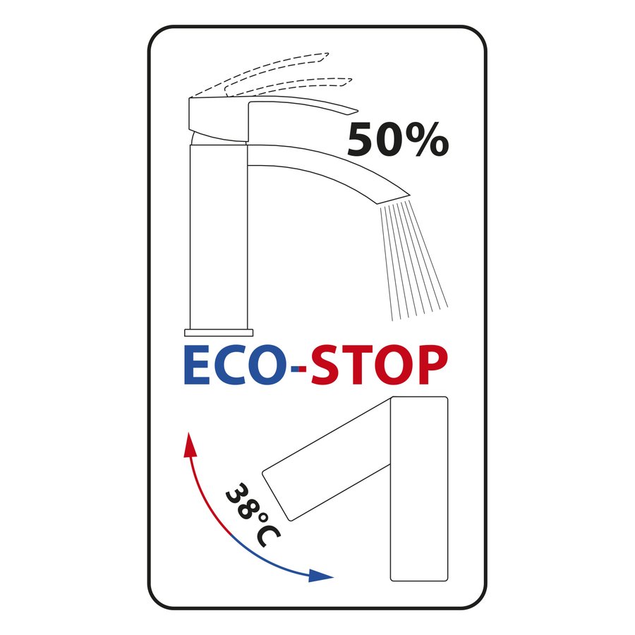 Sapho AXUS stojánková dřezová baterie s výsuvnou sprškou, výška 345 mm, chrom - Obrázek 2