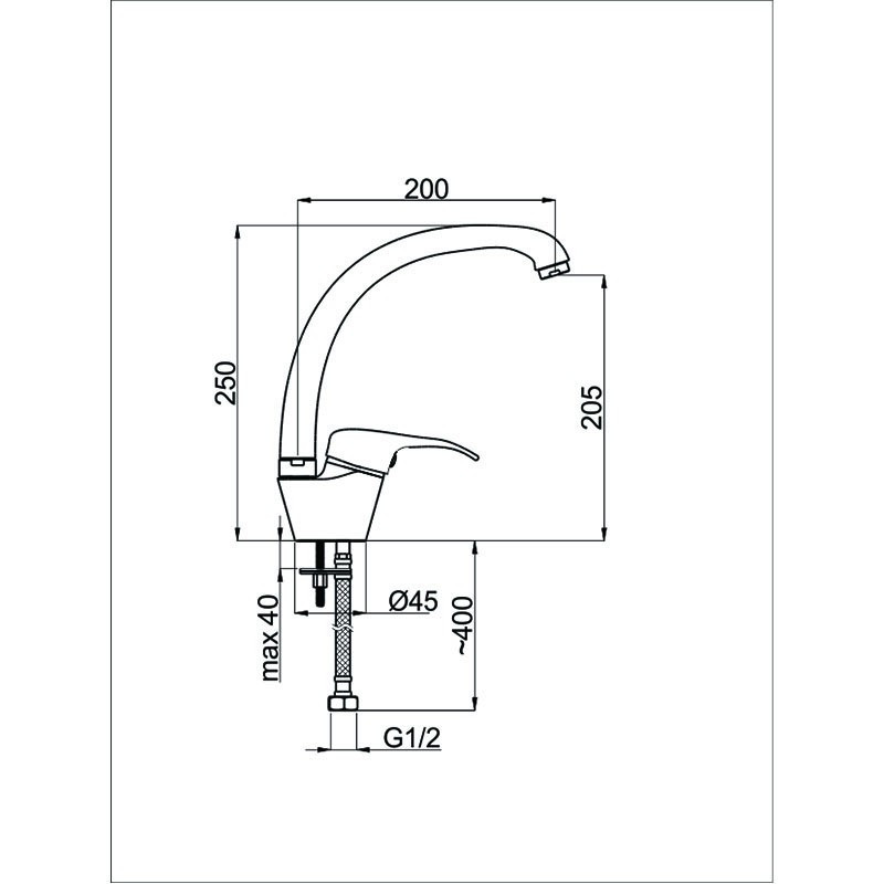 Dřezová baterie Rubineta YUTA Y-33 - Obrázek 2