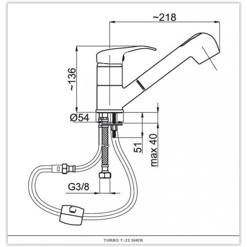 Dřezová baterie Rubineta PRINCE P-21 STAR - Obrázek 2