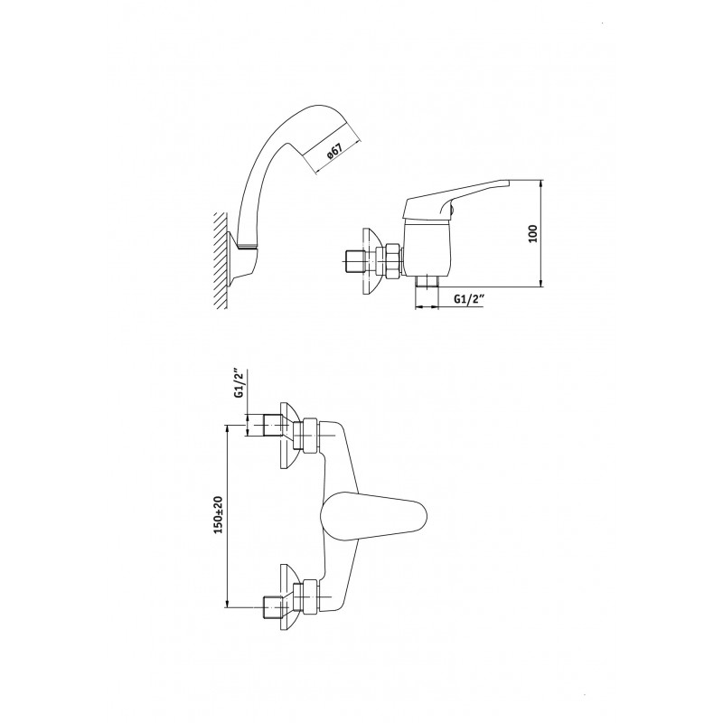 Olsen spa Sprchová baterie s příslušenstvím EOS -12/C - Obrázek 2