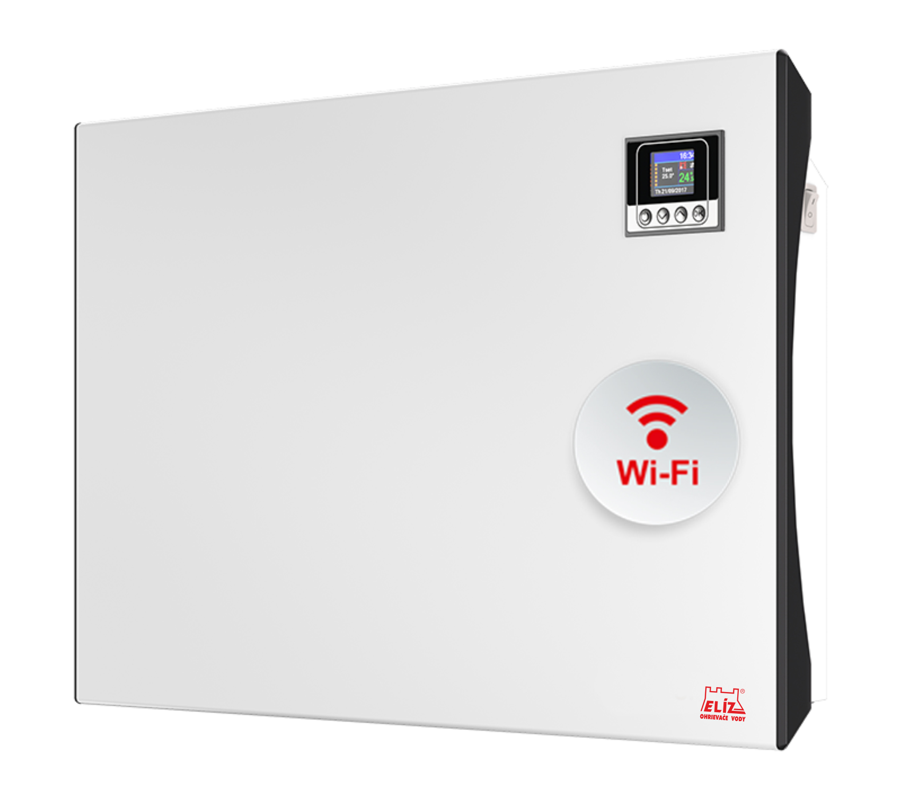 Elíz EL 15 INV WIFI nástěnný konvektor 1500W – elektrický přímotopný radiátor s TFT displayem, elektronickým ovládáním a týdenním časovačem Elíz EL 15 INV WIFI nástěnný konvektor 1500W – elektrický přímotopný radiátor s TFT displayem, elektronickým ovládáním a týdenním časovačem