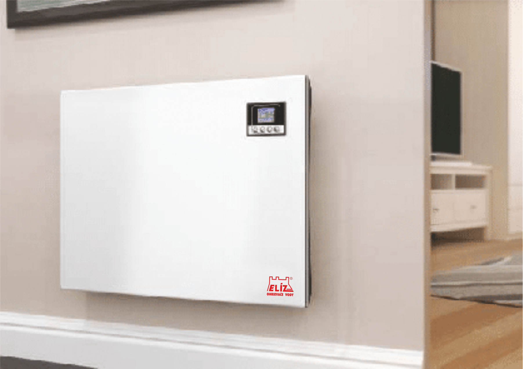 Elíz EL 20 INV WIFI nástěnný konvektor 2000W - elektrický přímotopný radiátor s TFT displayem, elektronickým ovládáním a týdenním časovačem - Obrázek 2
