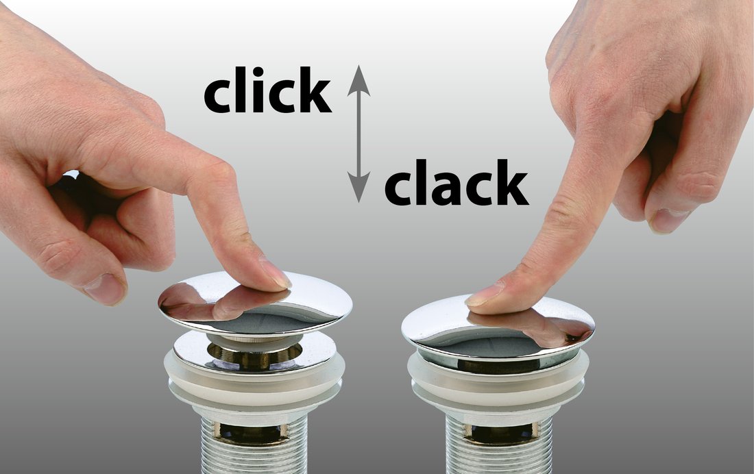 Isvea Umyvadlová výpust 5/4“, click-clack, keramická zátka, 20-70mm, bílá - Obrázek 2