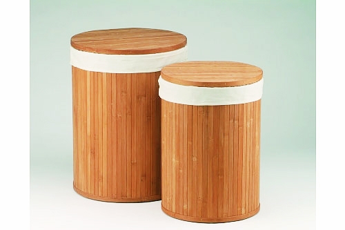 Wenko Prádelní kulatý koš BAMBUS 98154 46,5 x 32,5 - Obrázek 2