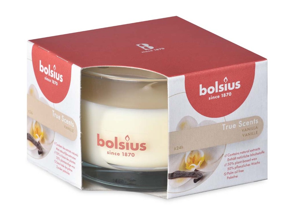 Bolsius Aromatic 2.0 Vonná svíčka ve skle, 90x63mm, Vanilla Bolsius Aromatic 2.0 Vonná svíčka ve skle, 90x63mm, Vanilla