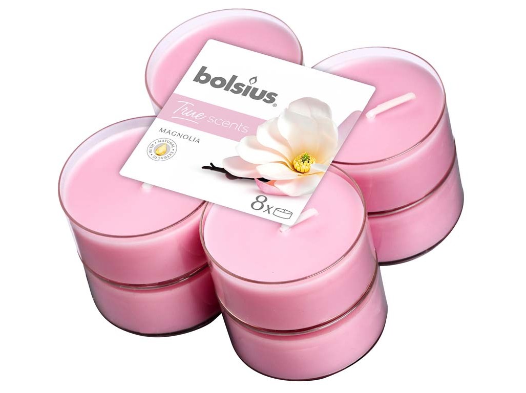 Bolsius Aromatic 2.0 Vonné čajové svíčky Maxi 8ks, Magnolia Bolsius Aromatic 2.0 Vonné čajové svíčky Maxi 8ks, Magnolia