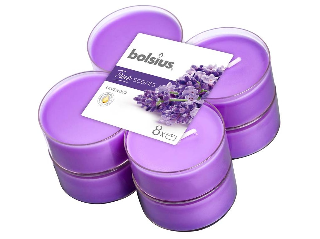 Bolsius Aromatic 2.0 Vonné čajové svíčky Maxi 8ks, Lavender Bolsius Aromatic 2.0 Vonné čajové svíčky Maxi 8ks, Lavender