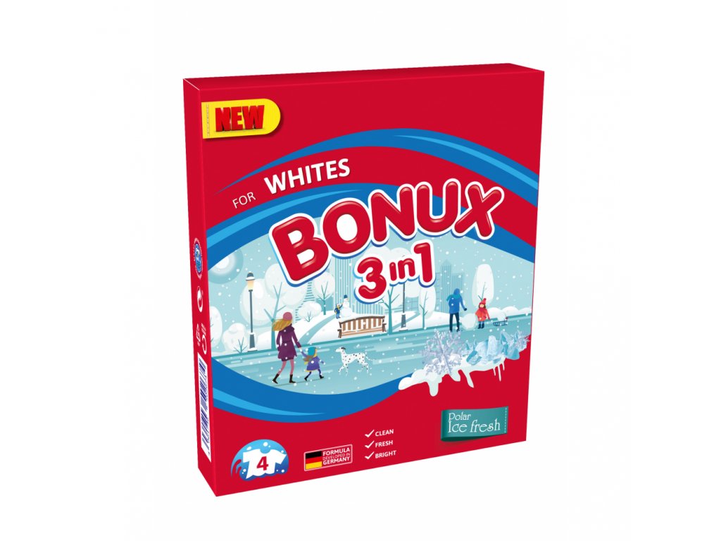 Dalli Group Bonux prášek 300g 4pd na bílé prádlo Polar Ice Fresh Dalli Group Bonux prášek 300g 4pd na bílé prádlo Polar Ice Fresh