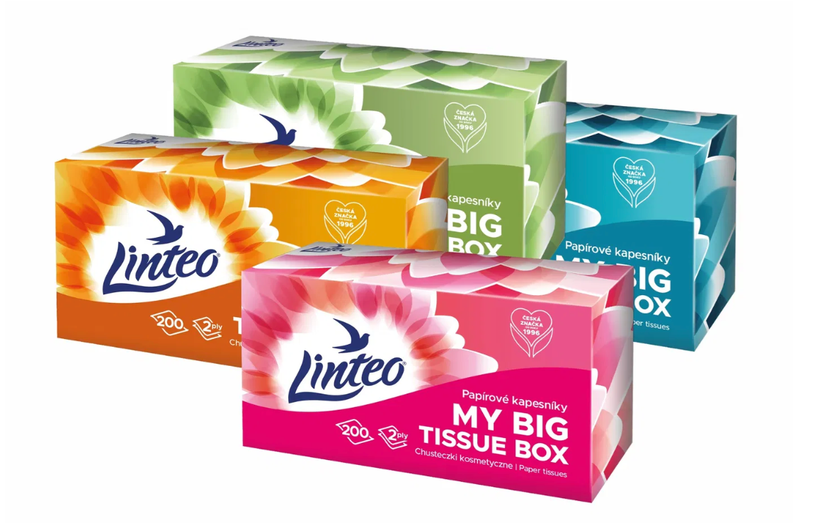 Linteo papírové kapesníčky 200 ks 2 vrstvé Linteo papírové kapesníčky 200 ks 2 vrstvé