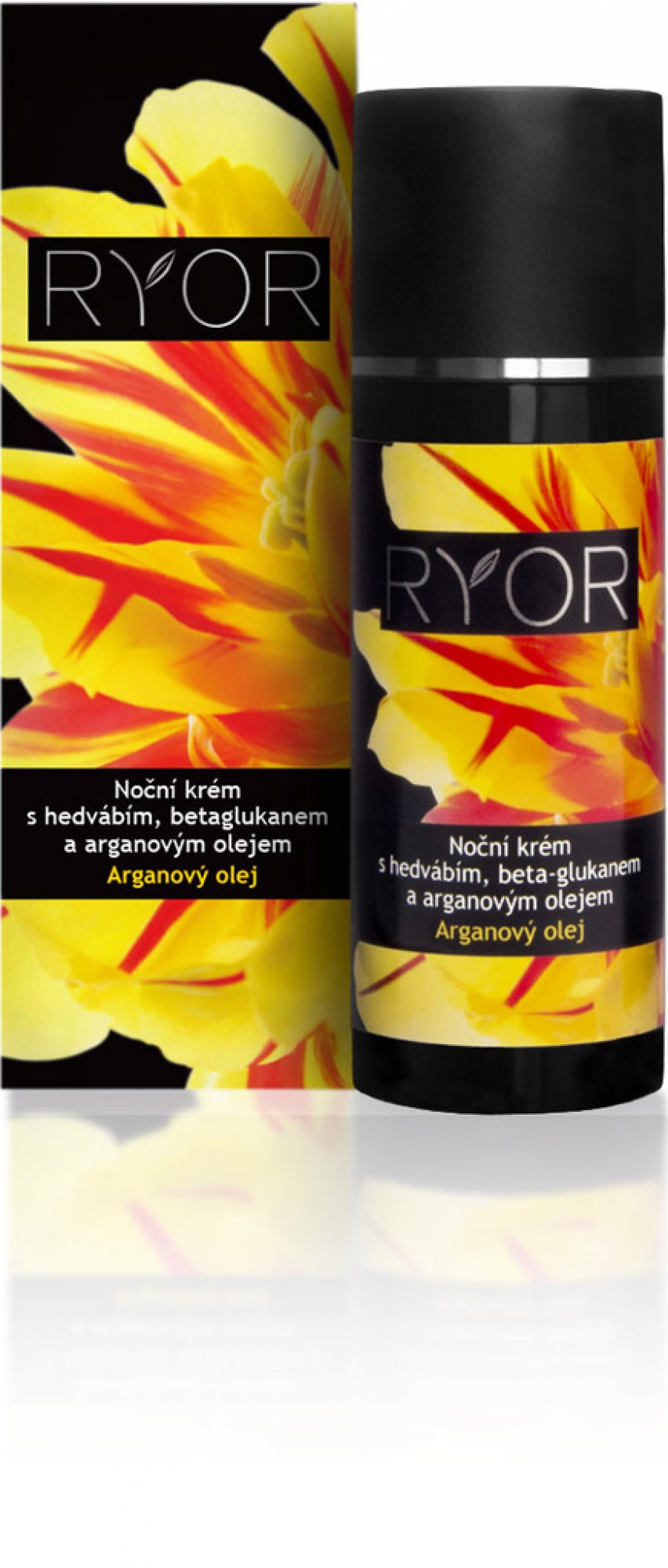 Ryor Argan noční krém s hedvábím beta-glukanem a arganovým olejem 50 ml Ryor Argan noční krém s hedvábím beta-glukanem a arganovým olejem 50 ml