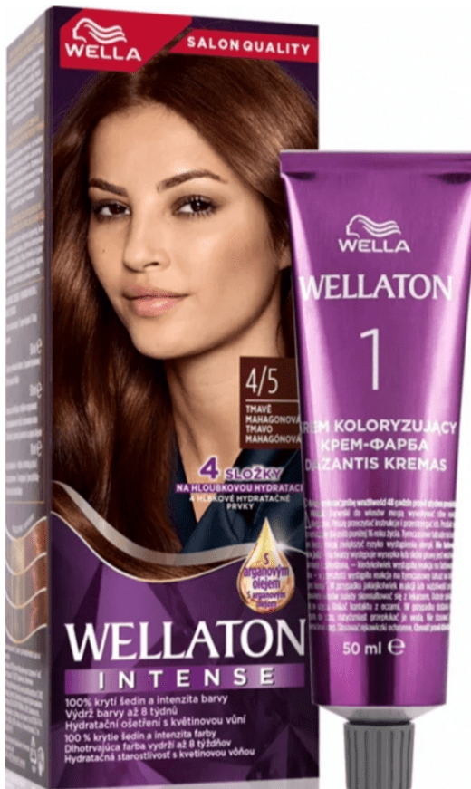 Wella Wellaton Intense barva na vlasy 4/5 Tmavý Mahagon Wella Wellaton Intense barva na vlasy 4/5 Tmavý Mahagon