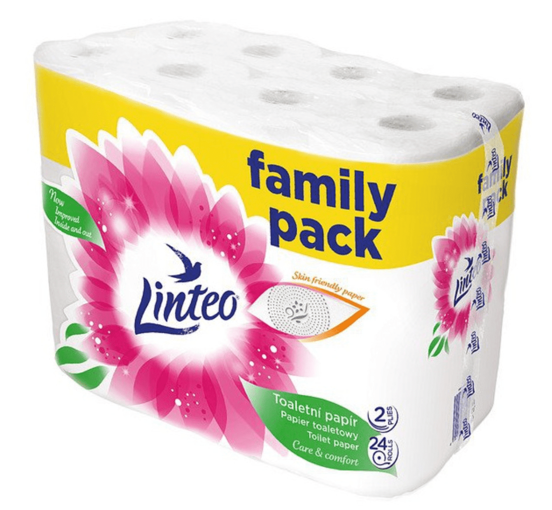 Linteo toaletní papír 2vrstvý role 19 m, 24 rolí Linteo toaletní papír 2vrstvý role 19 m, 24 rolí