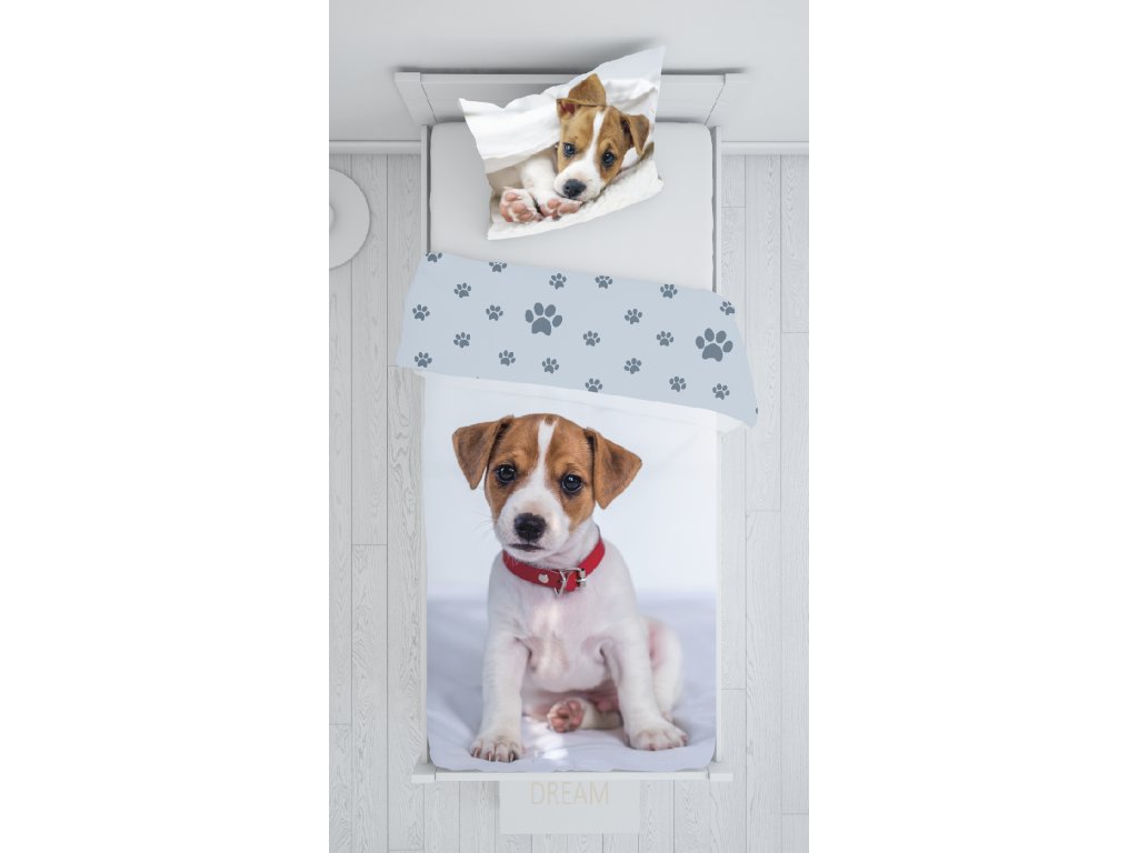 Jerry Fabrics Bavlněné povlečení 140x200 + 70x90 cm - Dog "3" - Obrázek 2