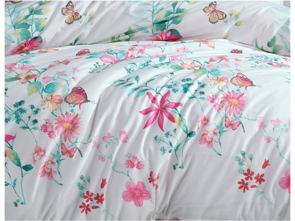 Bavlněné povlečení 140x200 + 70x90 cm - Vitalis růžové - Obrázek 2