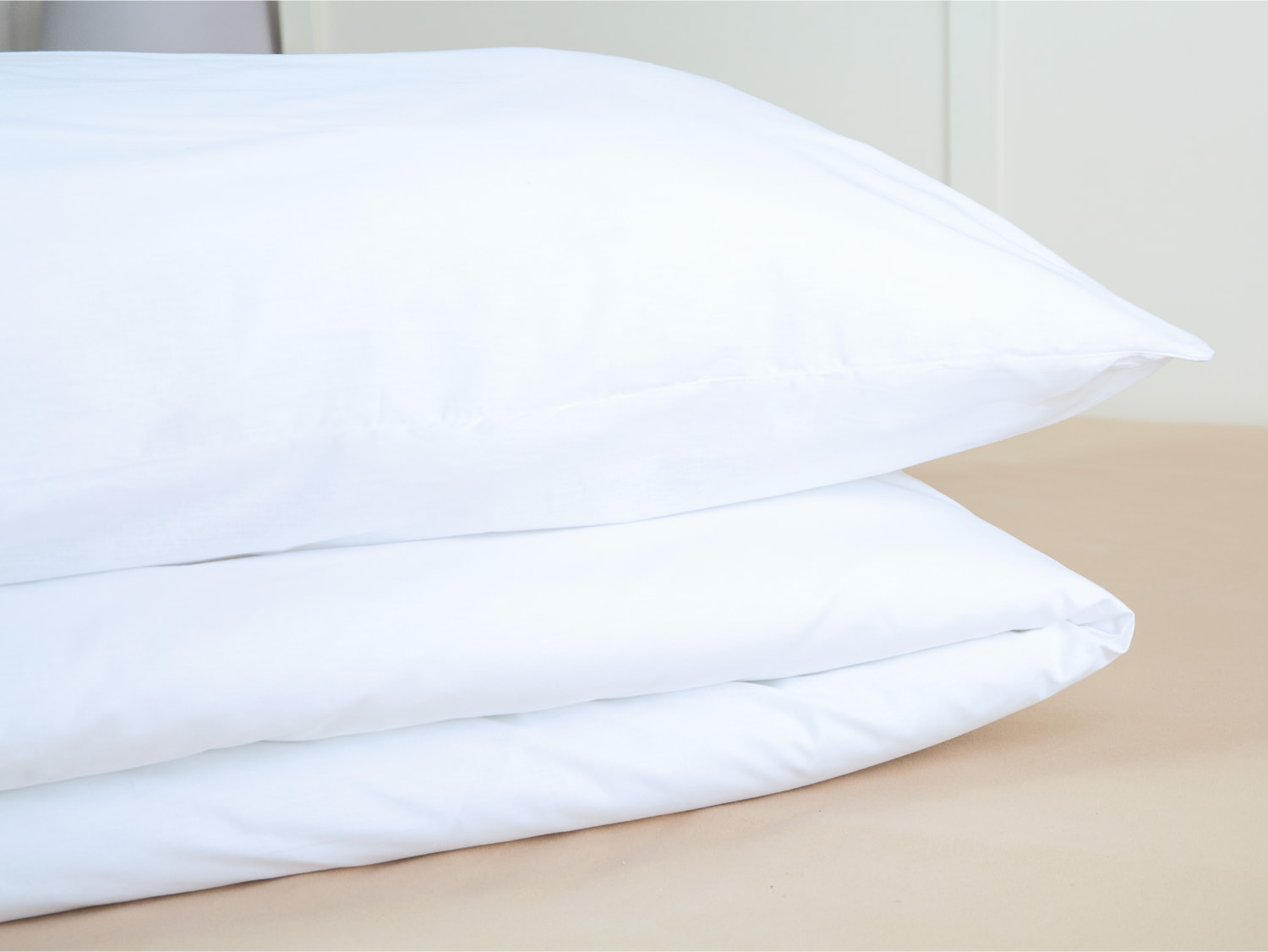 Kvalitex Jednobarevné bavlněné povlečení 140x200 + 70x90 cm - Bílé - Obrázek 2