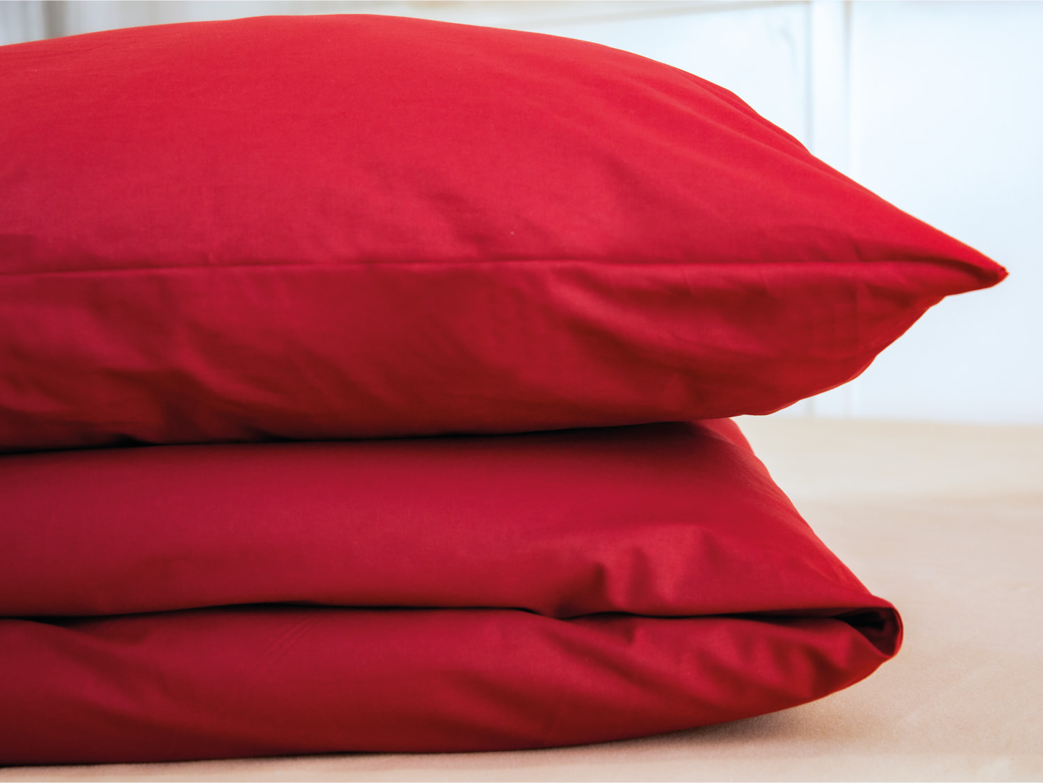 Kvalitex Jednobarevné bavlněné povlečení 140x200 + 70x90 cm - Červené - Obrázek 2