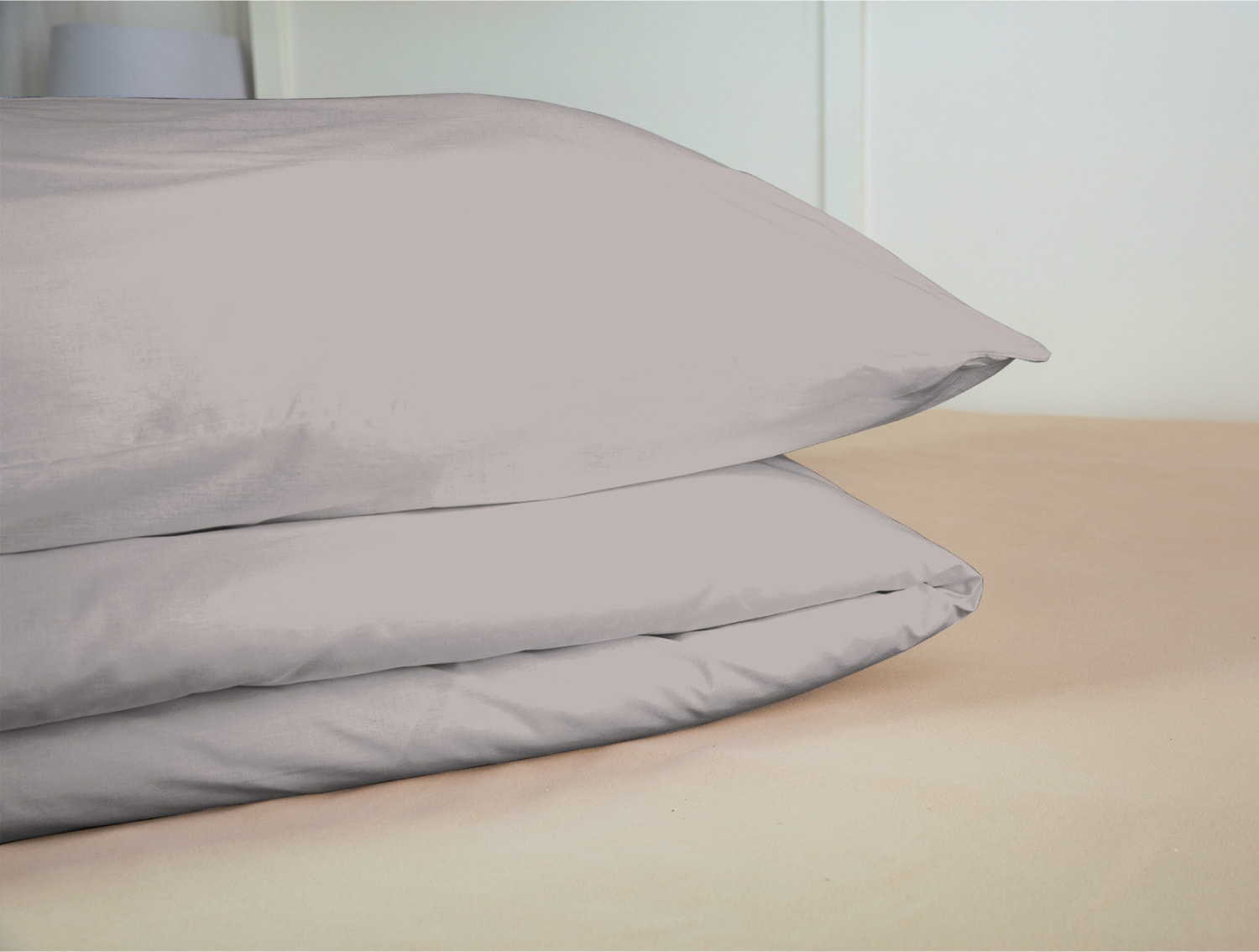 Kvalitex Jednobarevné bavlněné povlečení 140x200 + 70x90 cm - Světle šedé - Obrázek 2