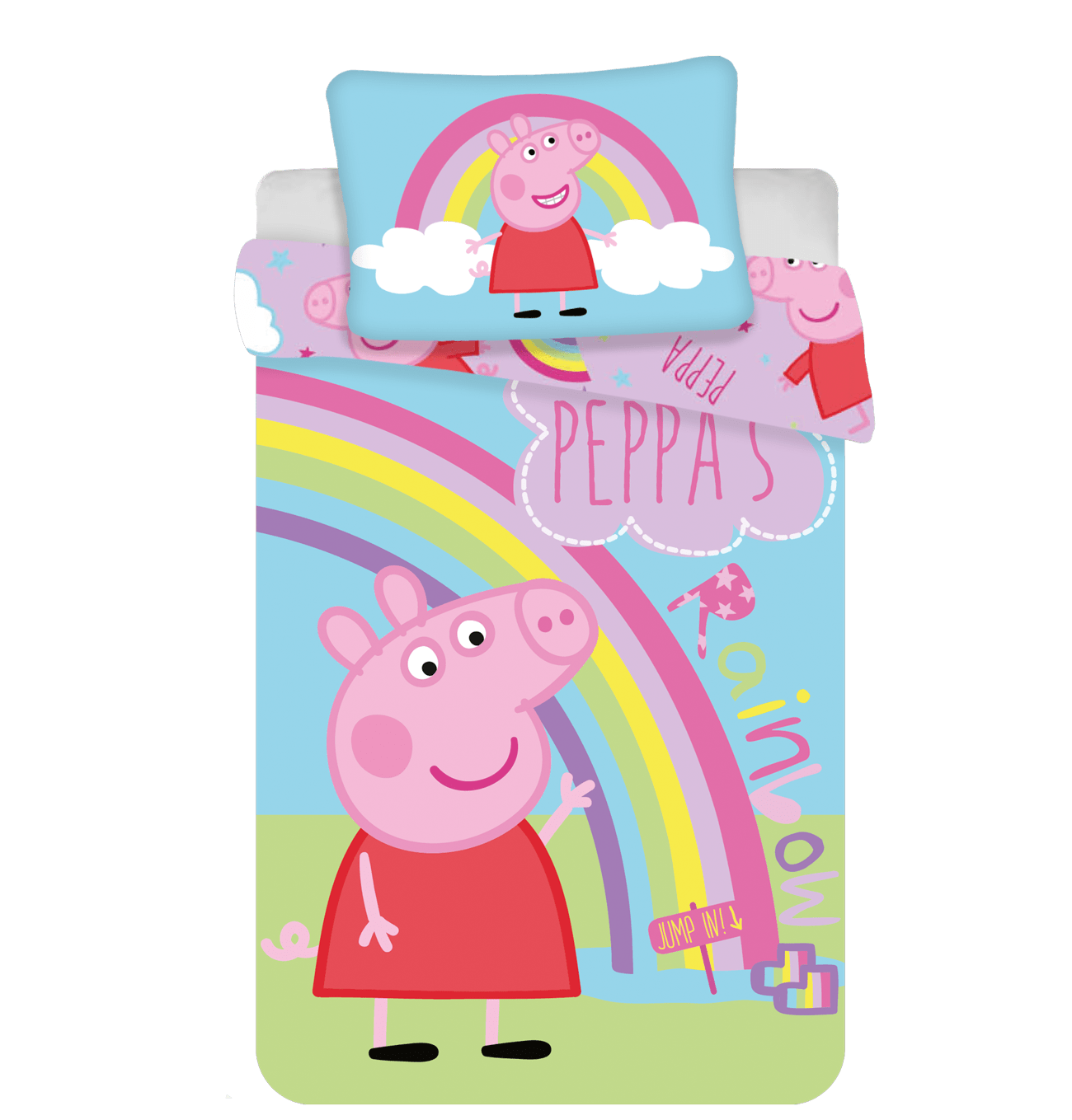 Jerry Fabrics Povlečení do postýlky 100×135 + 40×60 cm – Prasátko Peppa "PEP016" Jerry Fabrics Povlečení do postýlky 100×135 + 40×60 cm – Prasátko Peppa "PEP016"