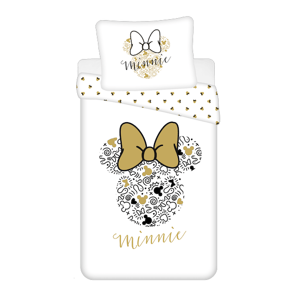Jerry Fabrics Bavlněné povlečení 140×200 + 70×90 cm – Minnie Gold 02 Jerry Fabrics Bavlněné povlečení 140×200 + 70×90 cm – Minnie Gold 02