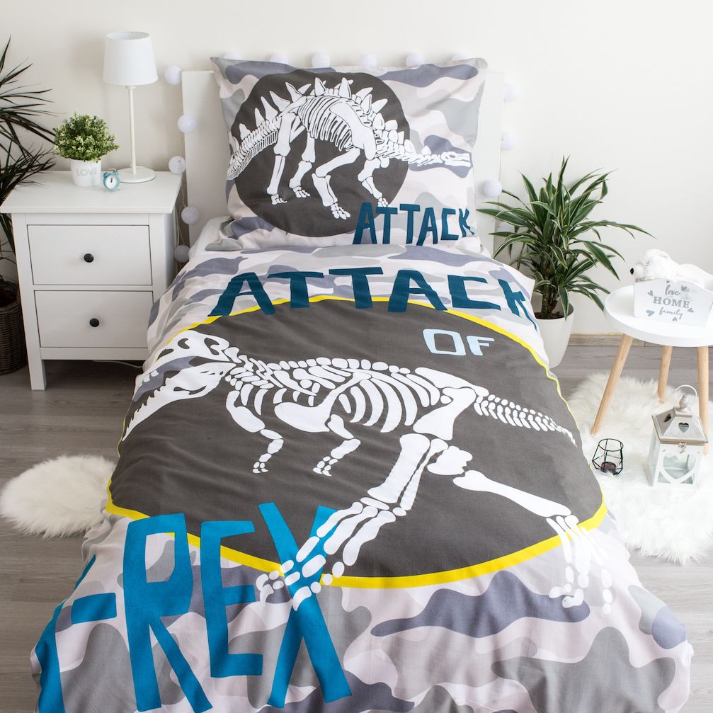 Jerry Fabrics Bavlněné povlečení se svítícím efektem 140x200 + 70x90 cm - T-REX - Obrázek 2