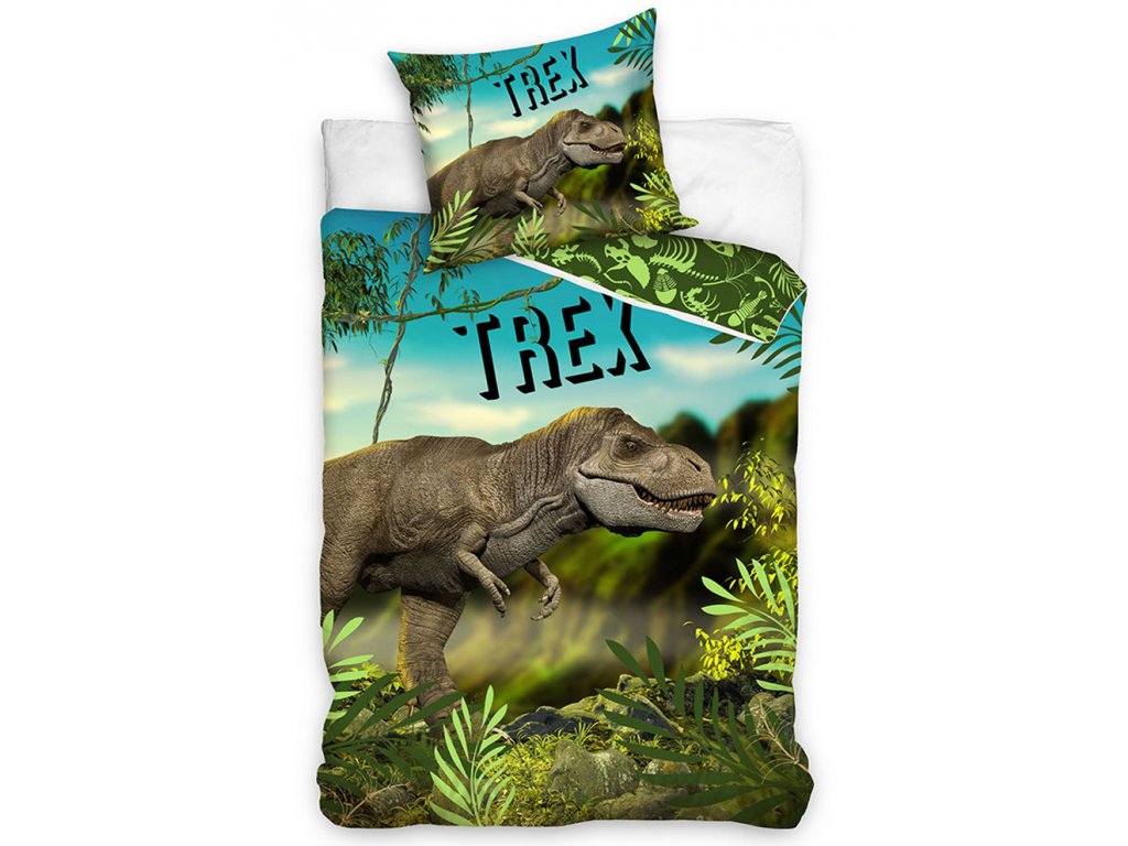 TipTrade Bavlněné povlečení 140×200 + 70×90 cm – T-Rex v pralese TipTrade Bavlněné povlečení 140×200 + 70×90 cm – T-Rex v pralese