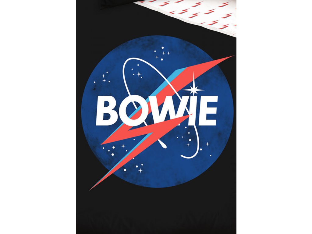 Carbotex Bavlněné povlečení 140x200 + 70x90 cm - David Bowie Blue Planet - Obrázek 2