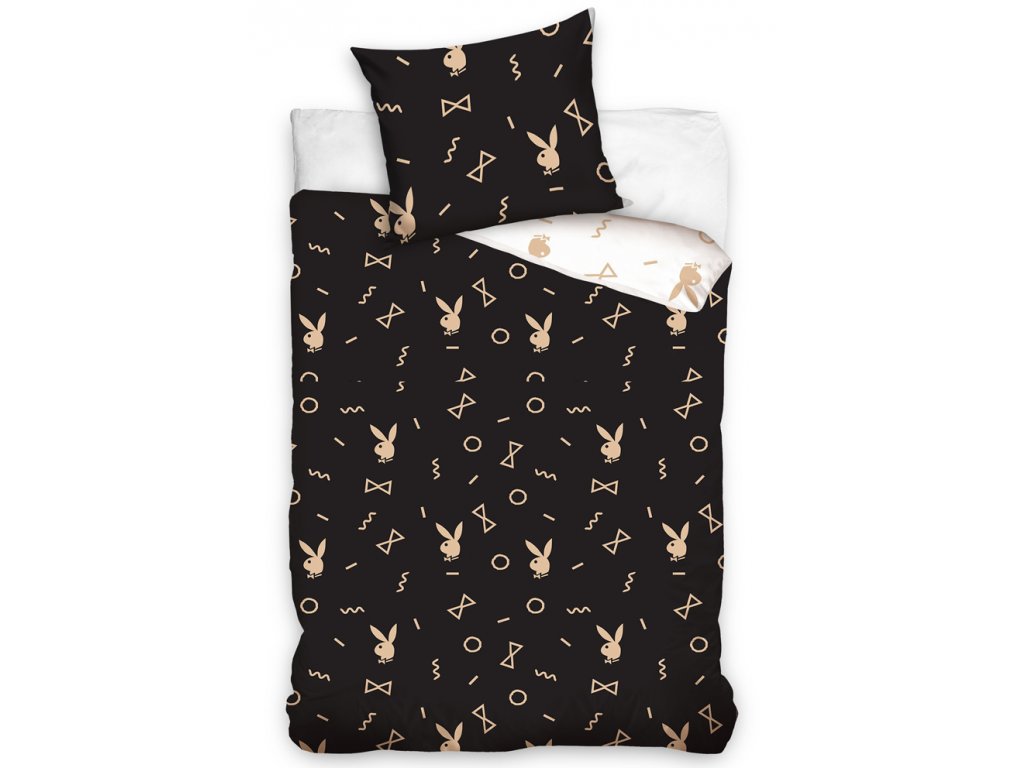 Carbotex Bavlněné povlečení 140×200 + 70×90 cm – Playboy Gold Carbotex Bavlněné povlečení 140×200 + 70×90 cm – Playboy Gold