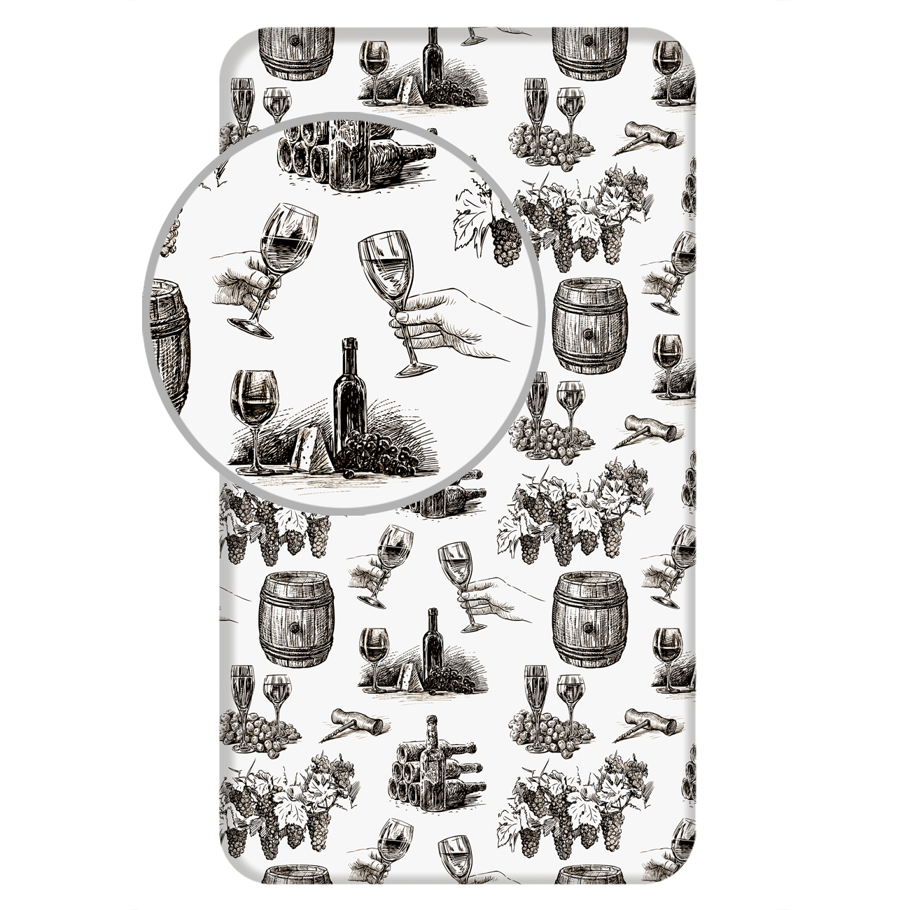 Jerry Fabrics Napínací prostěradlo bavlna 90×200 + 25cm – Víno Jerry Fabrics Napínací prostěradlo bavlna 90×200 + 25cm – Víno