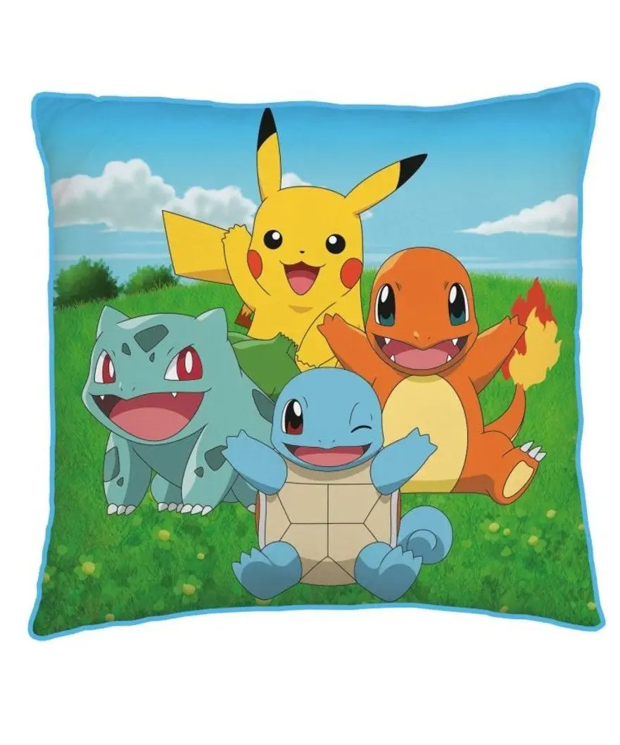 Halantex Dekorační polštářek 40×40 cm – Pokémon Kanto Starters Halantex Dekorační polštářek 40×40 cm – Pokémon Kanto Starters