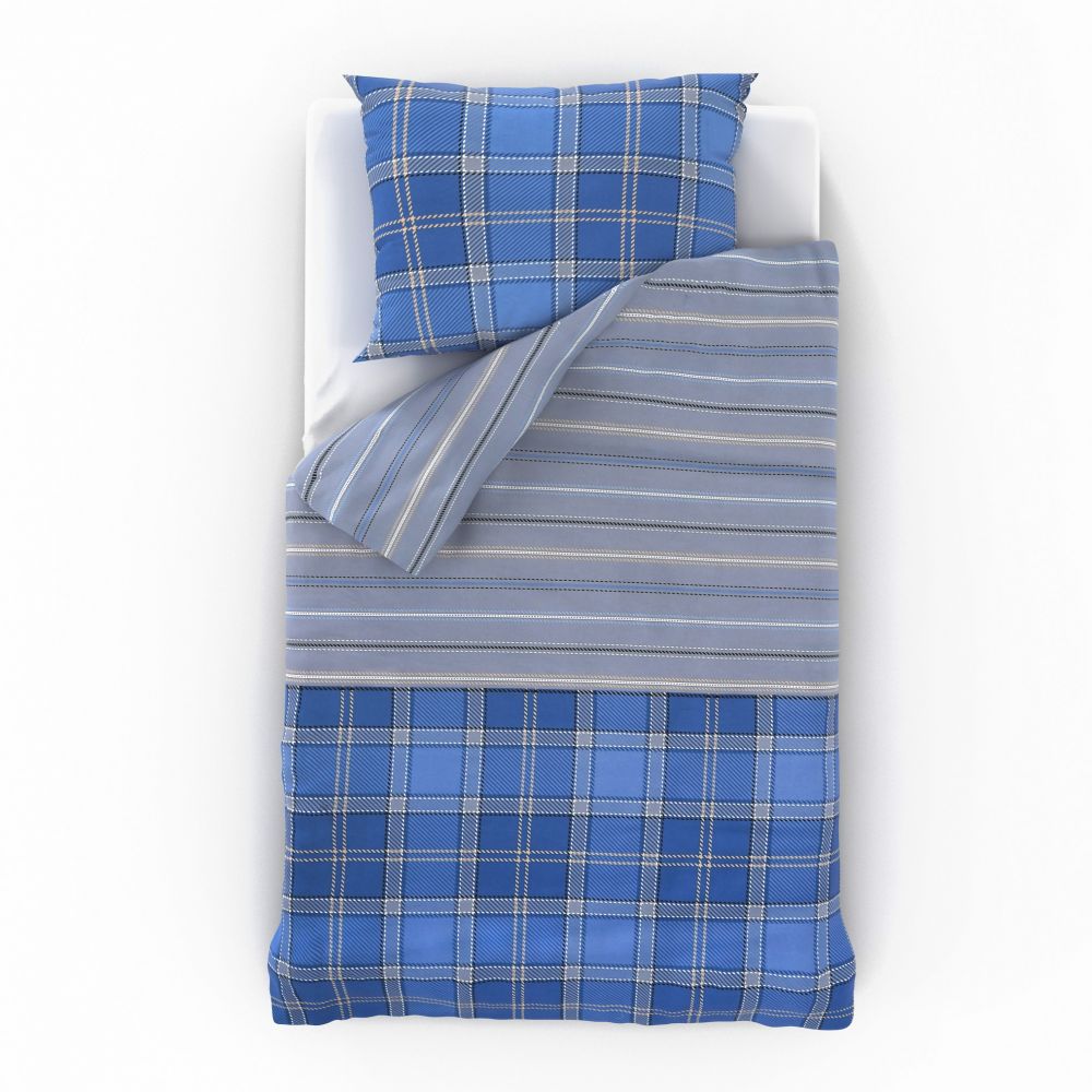 Kvalitex Bavlněné povlečení DELUX 140x200 + 70x90 cm - CAMPUS modrý - Obrázek 2