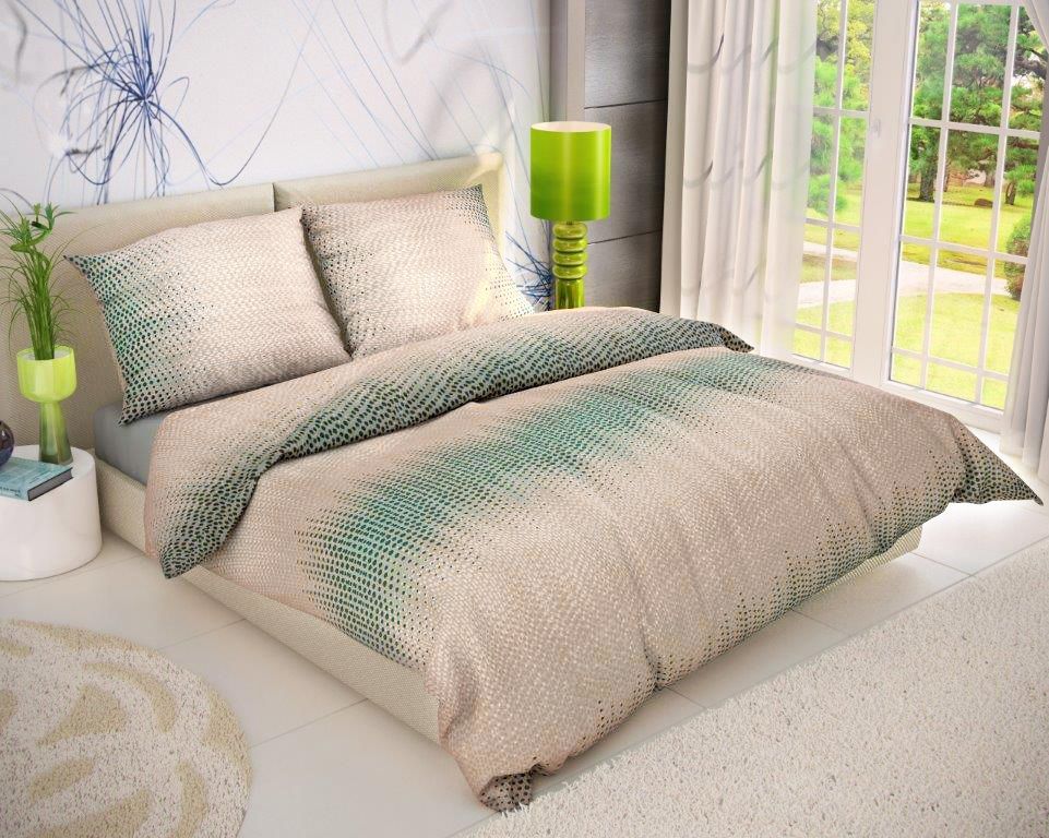 Kvalitex Bavlněné povlečení DELUX 220x200 + 2x 70x90 cm - AURA béžová - Obrázek 2