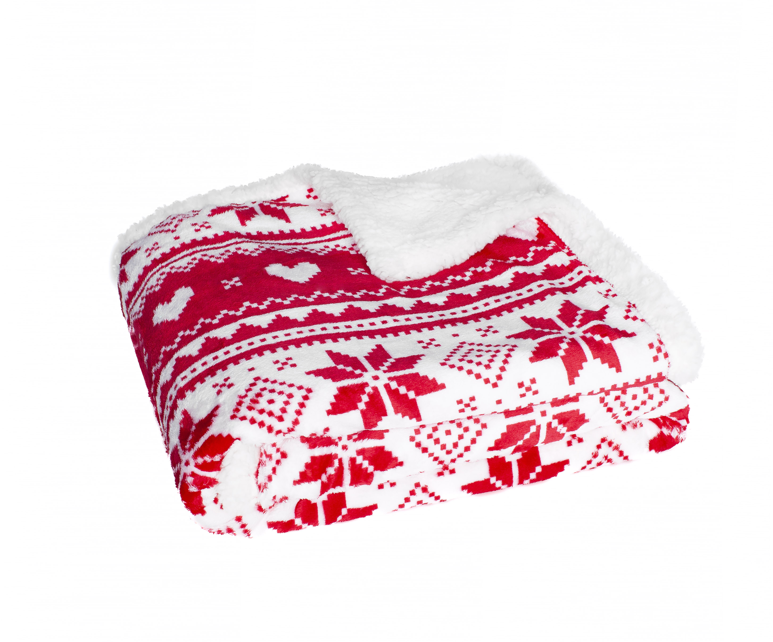 FARO Vánoční deka beránková 150x200 cm - Červená - Obrázek 2