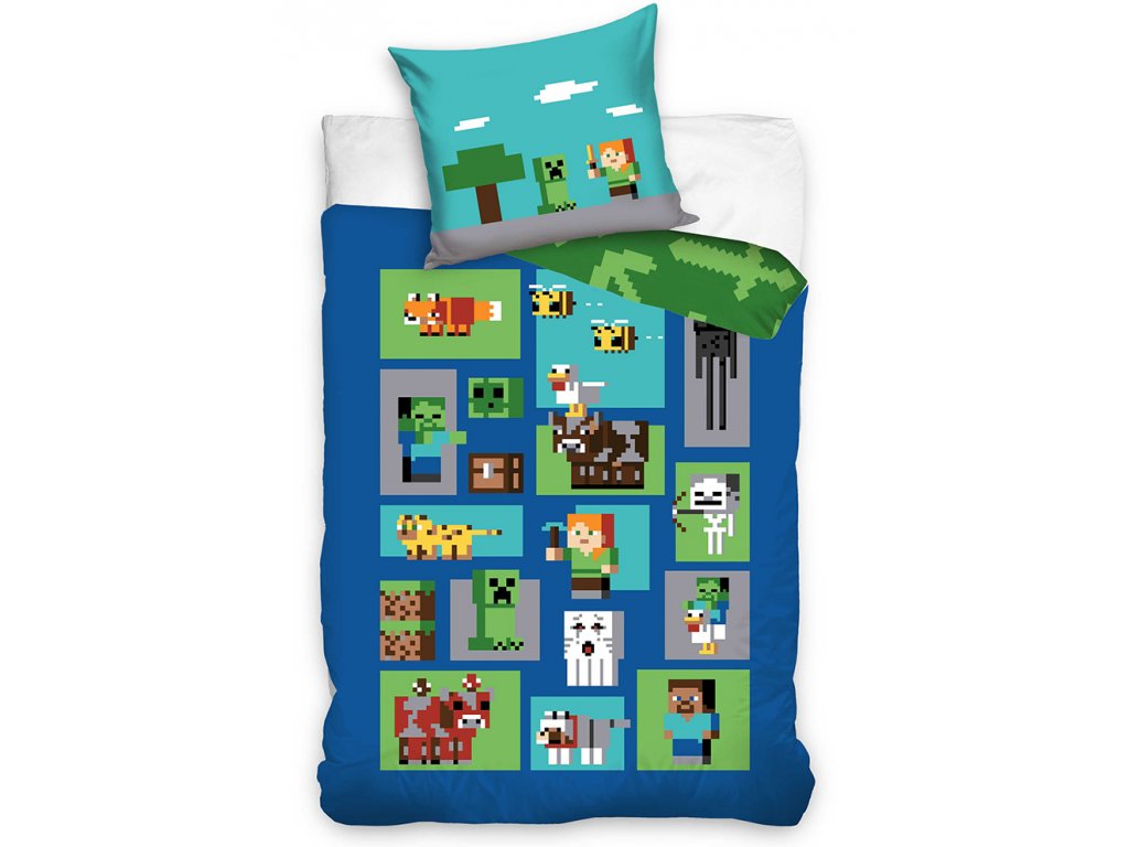 TipTrade Bavlněné povlečení 140×200 + 70×90 cm – Minecraft Figure TipTrade Bavlněné povlečení 140×200 + 70×90 cm – Minecraft Figure