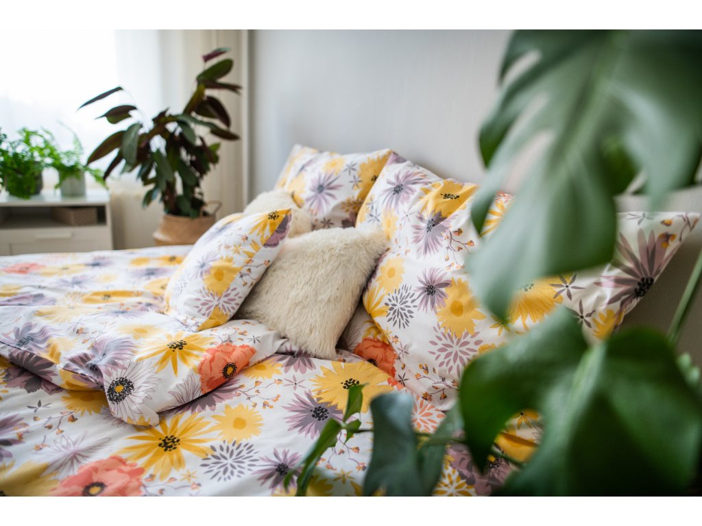 Jahu Bavlněné povlečení 140x200 + 70x90 + 40x40 cm - Daisy - Obrázek 2