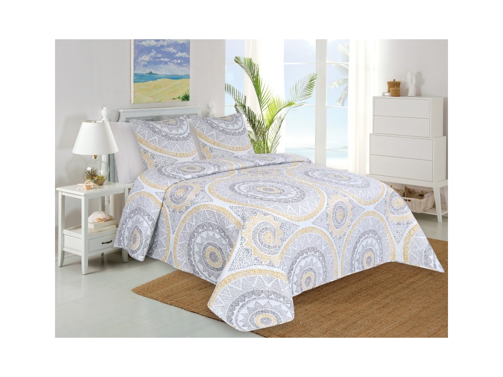 Jahu Luxusní přehoz na postel 220×240 – Mandala Jahu Luxusní přehoz na postel 220×240 – Mandala