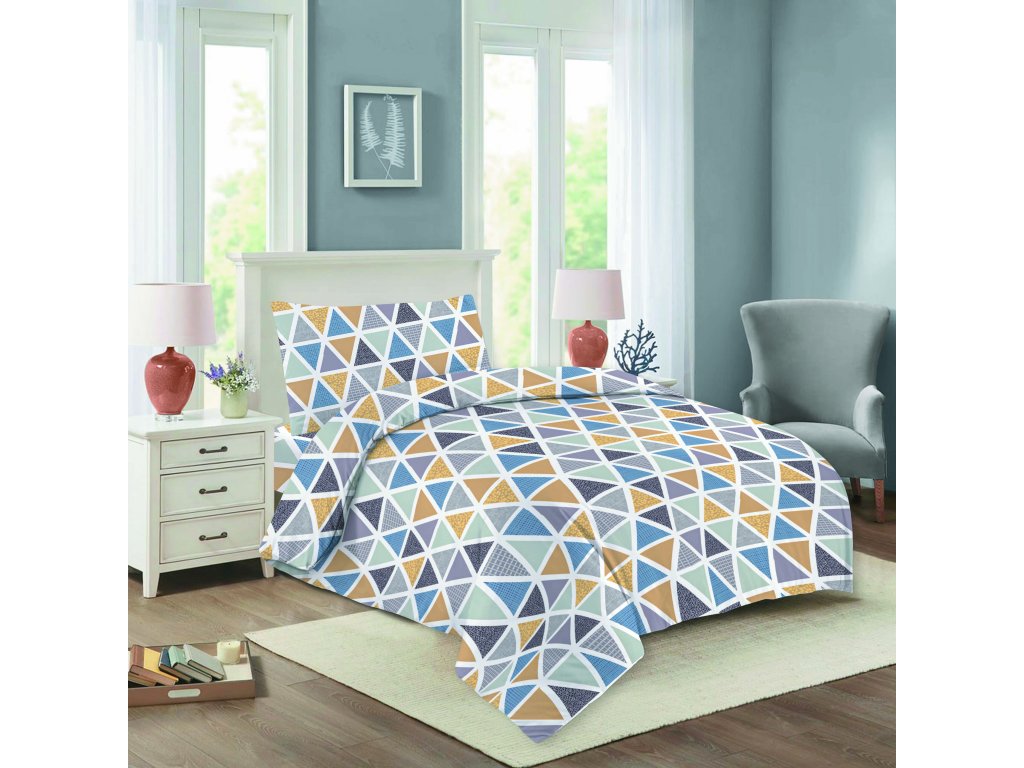 Jahu Bavlněné povlečení 140×200 + 70×90 cm – Triangulo Jahu Bavlněné povlečení 140×200 + 70×90 cm – Triangulo