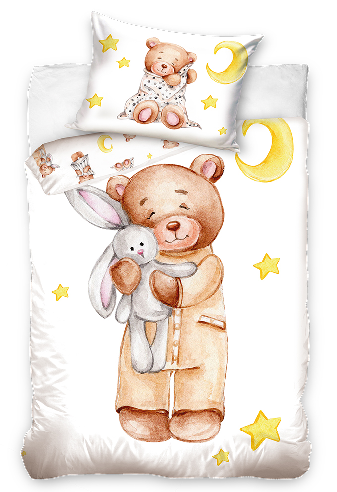 TipTrade Povlečení do postýlky 100×135 + 40×60 cm – Medvídek a usínáček TipTrade Povlečení do postýlky 100×135 + 40×60 cm – Medvídek a usínáček